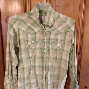 Green and cream tunic